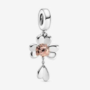 PANDORA Clover and Ladybird Dangle Charm